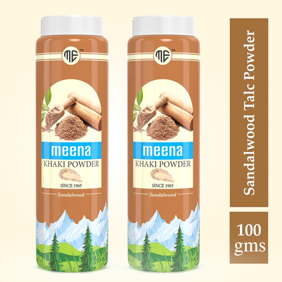 Meena Sandalwood Talc Powder 100 gm (Pack of 2)
