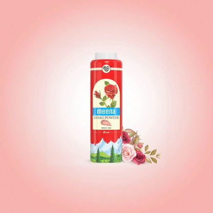Meena Khaki Powder - Rose (Brightening & Beauty Face Talc)