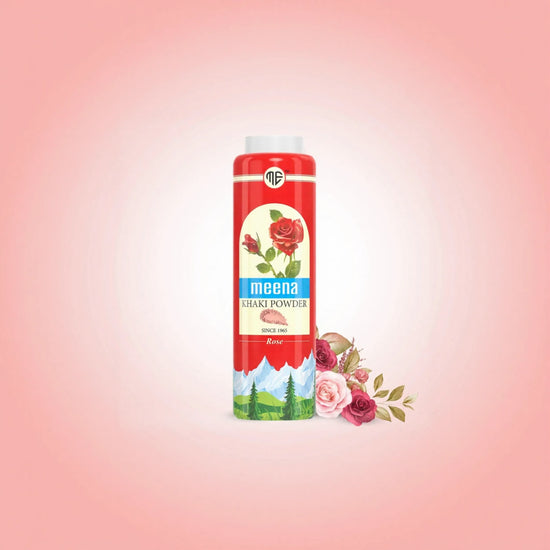 Meena Khaki Powder - Rose (Brightening & Beauty Face Talc)
