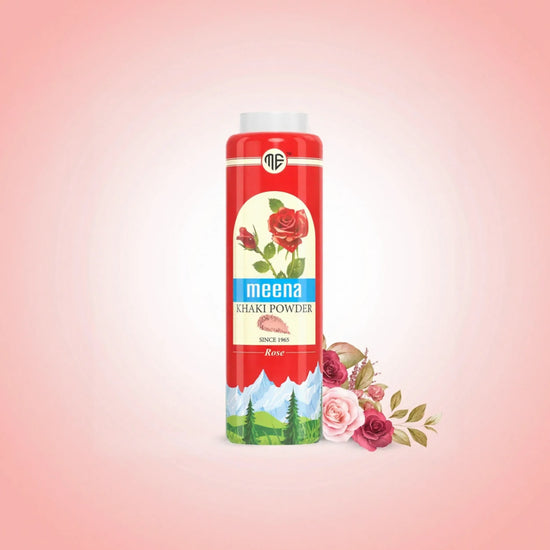 Meena Khaki Powder - Rose (Brightening & Beauty Face Talc)