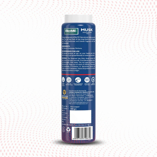 BioMe Naturals Musk Deodorizing Talc – 400g