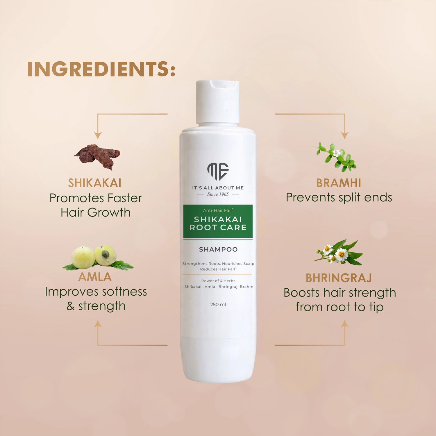 Anti-hair fall Shikakai root care shampoo